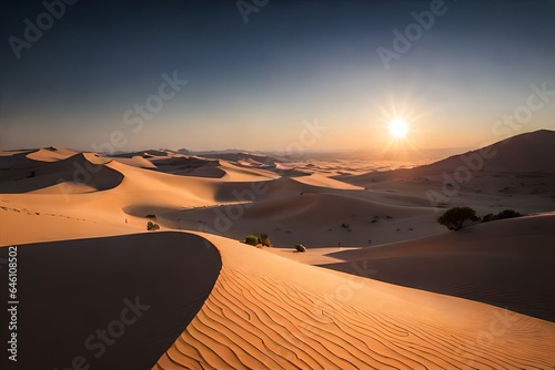 sunset in the desert