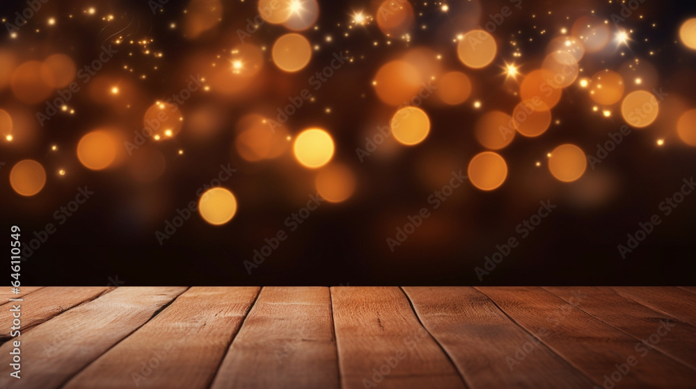 Lights background bokeh celebrate christmas festive table Lights background bokeh celebrate christmas festive table
