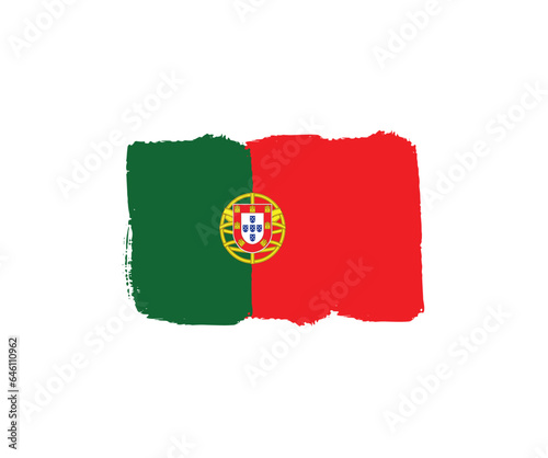 This is very beautiful Portugal flag brush vector.