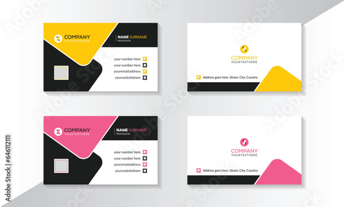 Business card for company and brand etc. card with two color variation