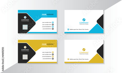 Business card for company and brand etc. card with two color variation