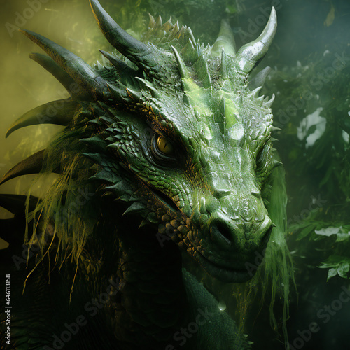 green dragon head