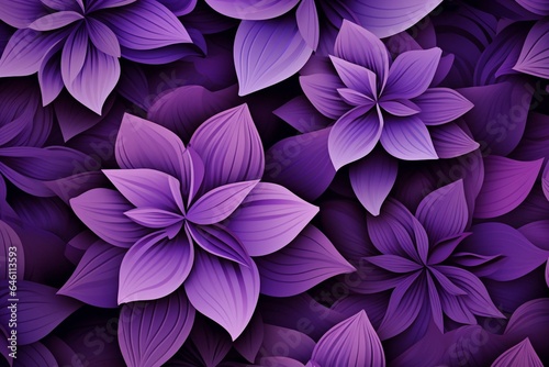 Abstract purple floral wallpaper background illustration. Generative AI