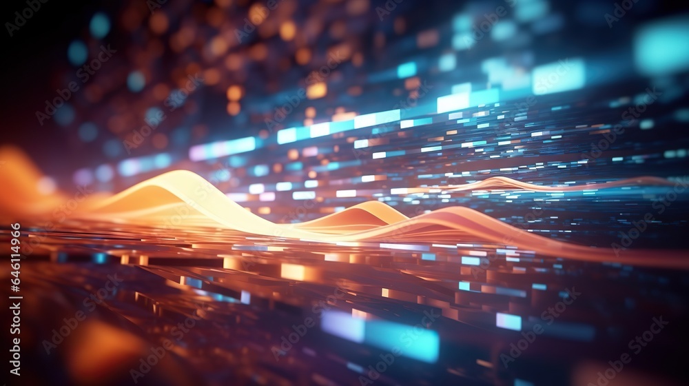 Digital abstract background. 3d rendering image. Techology futuristic illustration Digital abstract background. 3d rendering image. Techology futuristic illustration
