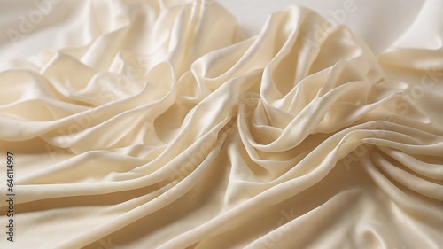 Flowing Diaphanous Fabric in Cream and Beige Tones