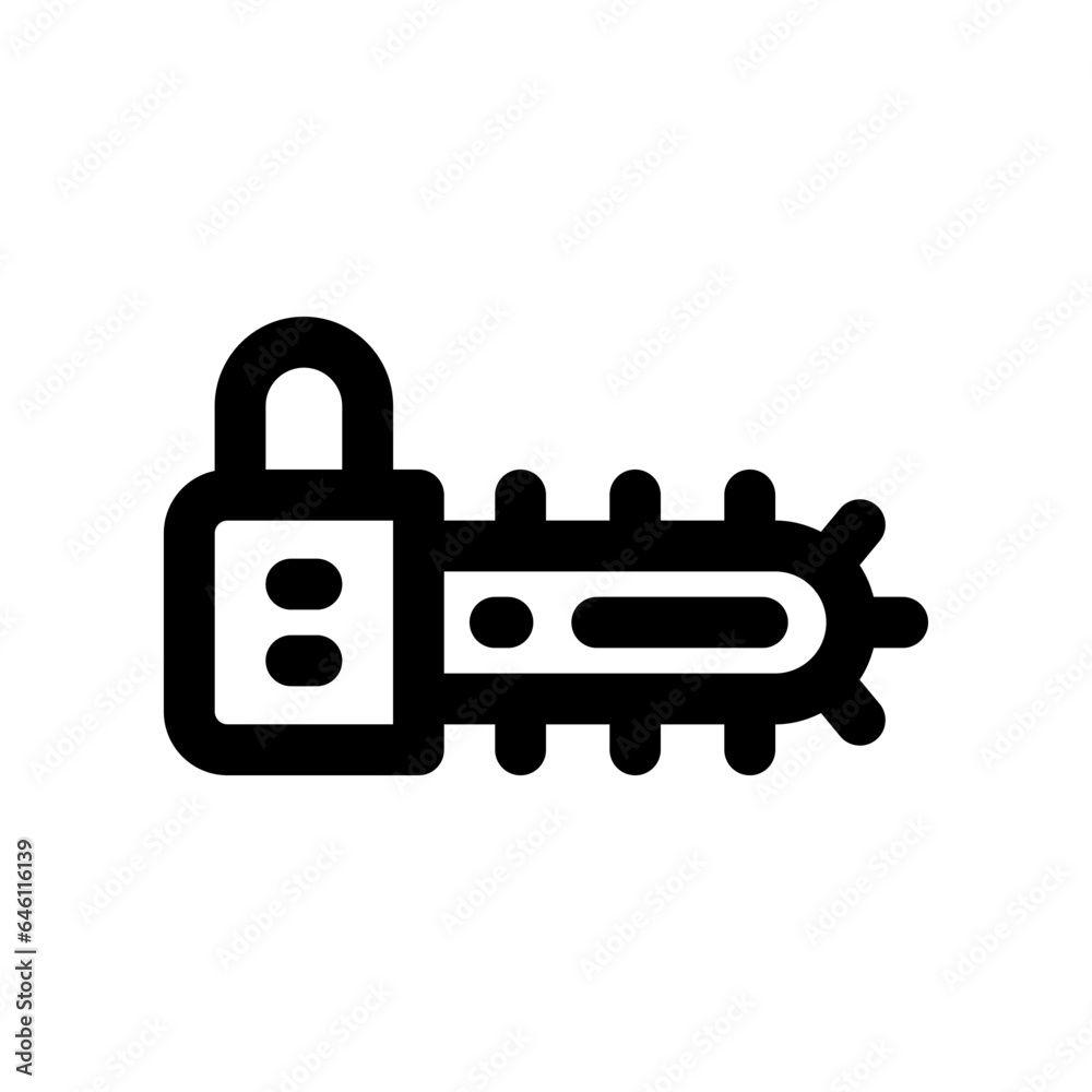 chainsaw line icon. vector icon for your website, mobile, presentation, and logo design. chainsaw line icon. vector icon for your website, mobile, presentation, and logo design.