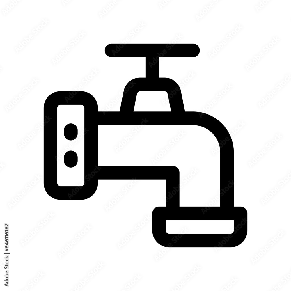 faucet line icon. vector icon for your website, mobile, presentation, and logo design. faucet line icon. vector icon for your website, mobile, presentation, and logo design.