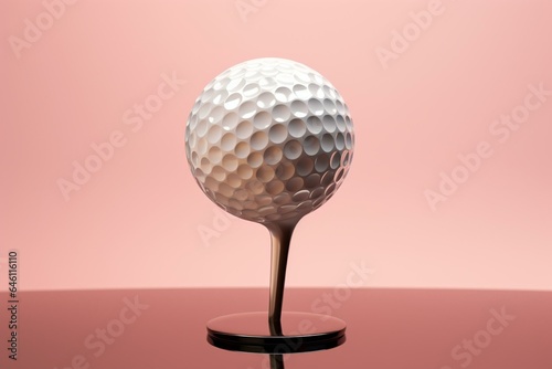 Abstract golf ball on tee. Generative AI