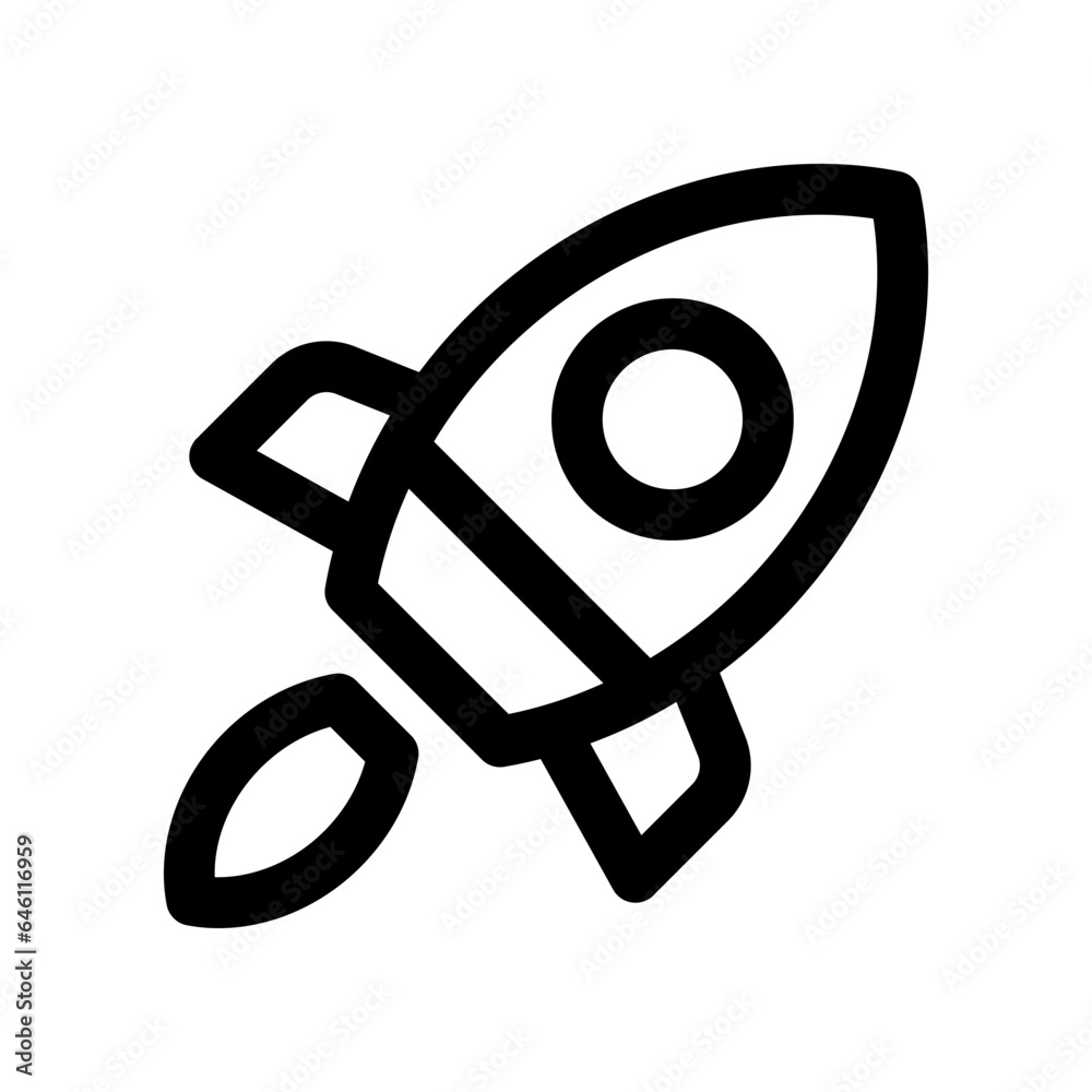 rocket line icon. vector icon for your website, mobile, presentation, and logo design. rocket line icon. vector icon for your website, mobile, presentation, and logo design.