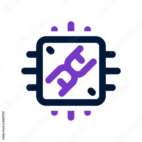 cpu dual tone icon. vector icon for your website, mobile, presentation, and logo design.