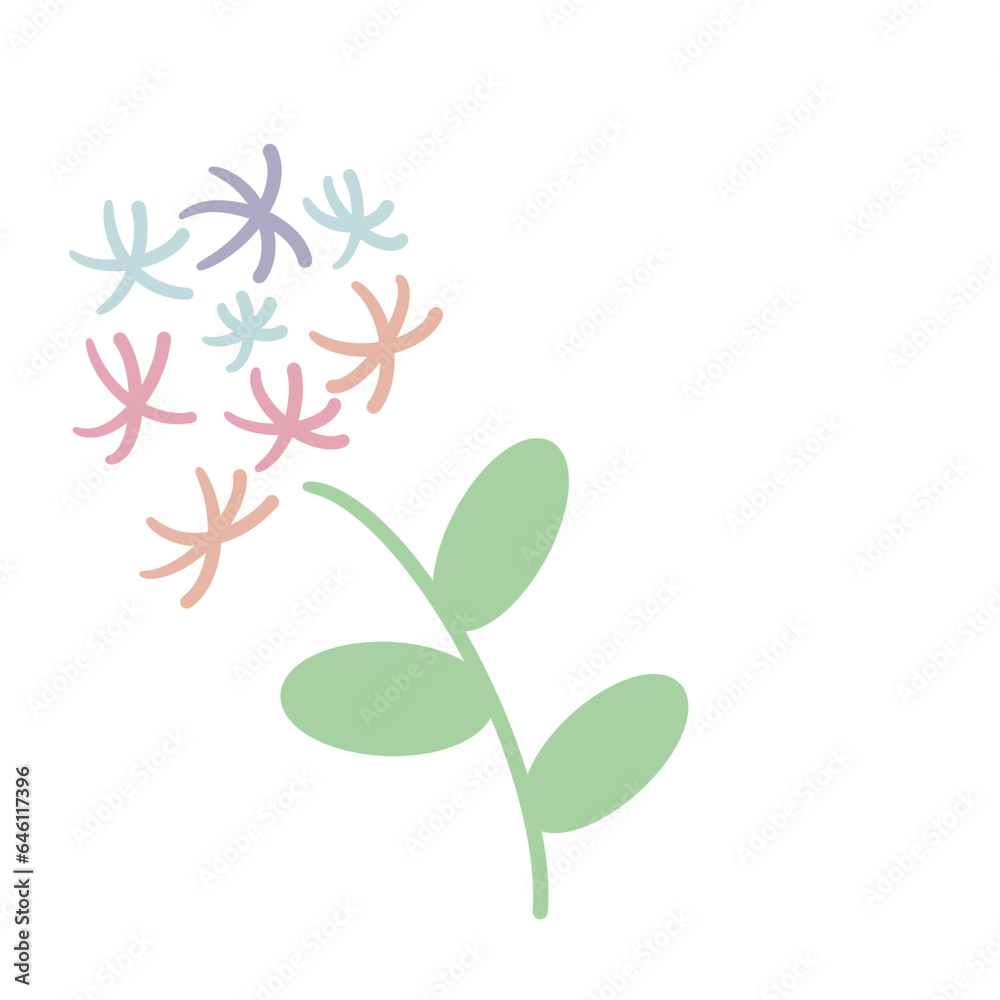 illustration of a flower , flower isolated cute and minimal illustration of a flower , flower isolated cute and minimal