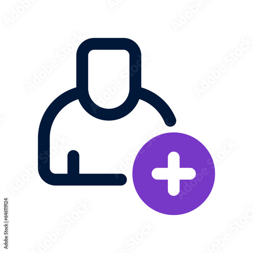 add user dual tone icon. vector icon for your website, mobile, presentation, and logo design.