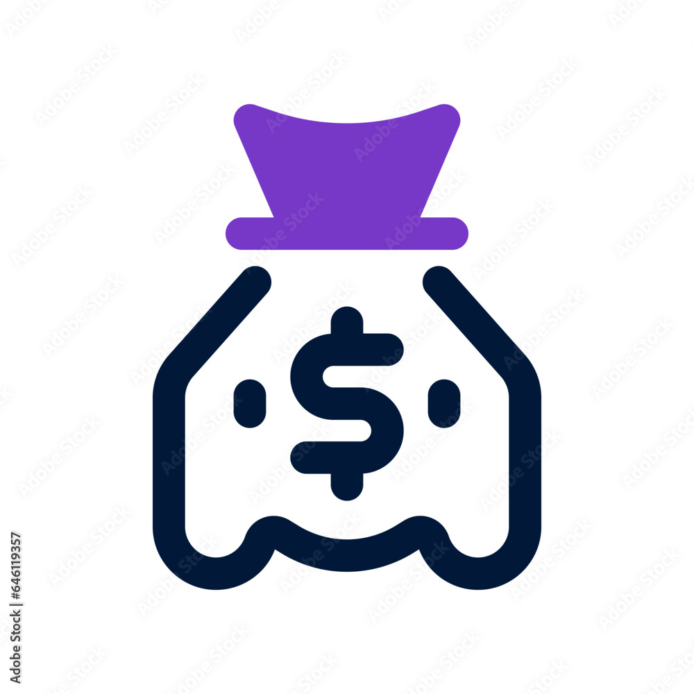 money bag dual tone icon. vector icon for your website, mobile, presentation, and logo design. money bag dual tone icon. vector icon for your website, mobile, presentation, and logo design.