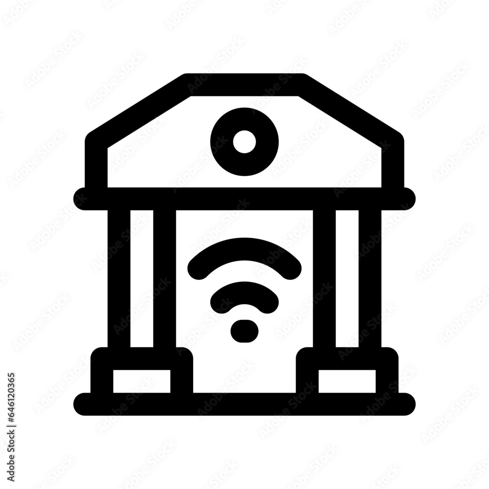 bank line icon. vector icon for your website, mobile, presentation, and logo design. bank line icon. vector icon for your website, mobile, presentation, and logo design.