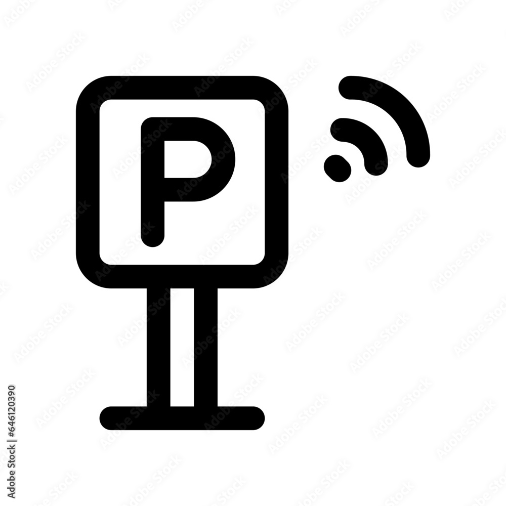 parking sign line icon. vector icon for your website, mobile, presentation, and logo design. parking sign line icon. vector icon for your website, mobile, presentation, and logo design.