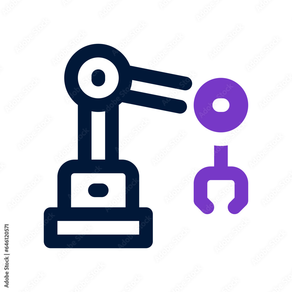 robot arm dual tone icon. vector icon for your website, mobile, presentation, and logo design. robot arm dual tone icon. vector icon for your website, mobile, presentation, and logo design.