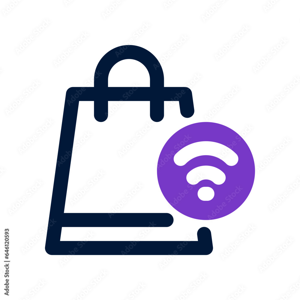 shopping bag dual tone icon. vector icon for your website, mobile, presentation, and logo design. shopping bag dual tone icon. vector icon for your website, mobile, presentation, and logo design.
