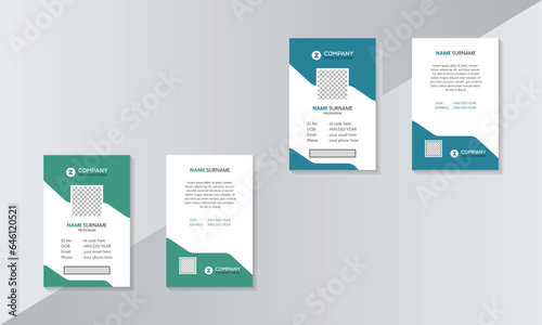 Id card for identification and multipurpose. Card with double sided and two-color variation