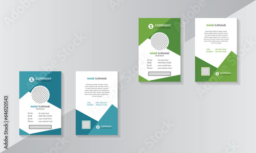 Id card for identification and multipurpose. Card with double sided and two-color variation