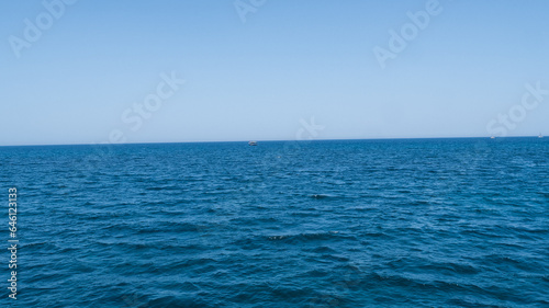 View of the horizon in the mediterranean sea, outdoor lifestyle.
