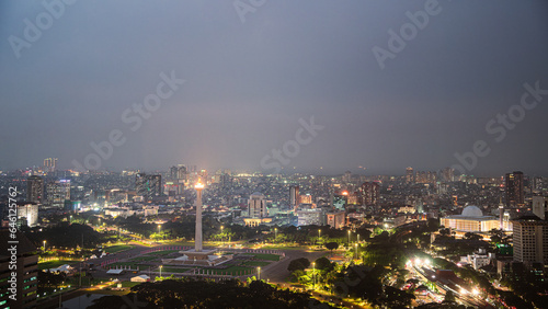 Jakarta skyline by night  Indonesia