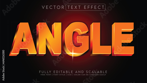 3D Text Effect _Fully Editable and Scalable Vector (Angle)