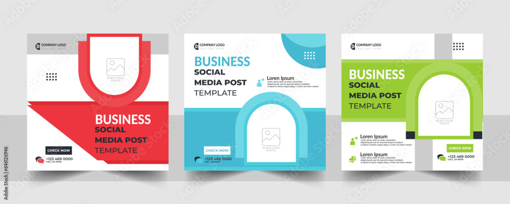 Creative Modern Instagram post and social media post business web banner template design.
