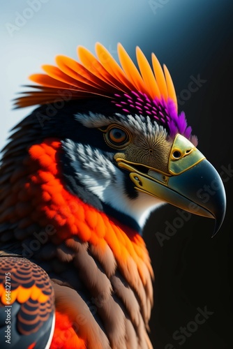 "Colorful Parrot Close-Up: Wallpaper generative Ai © Manzoor 
