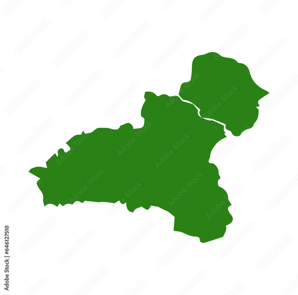 Dhule dist map in green color. Dhule is a district of Maharashtra.