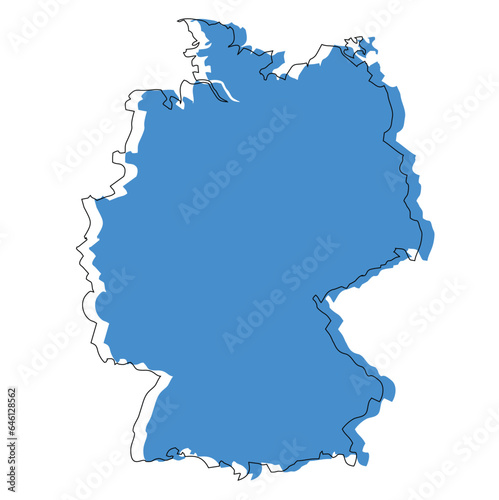 Germany - outline of the country map