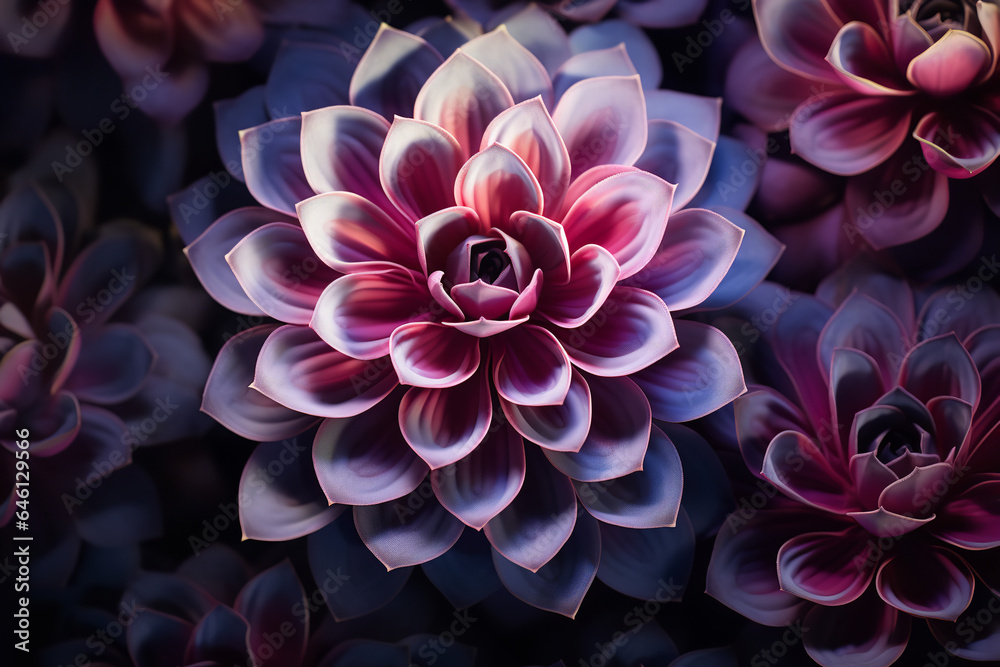 purple succulent flower close up image purple succulent flower close up image