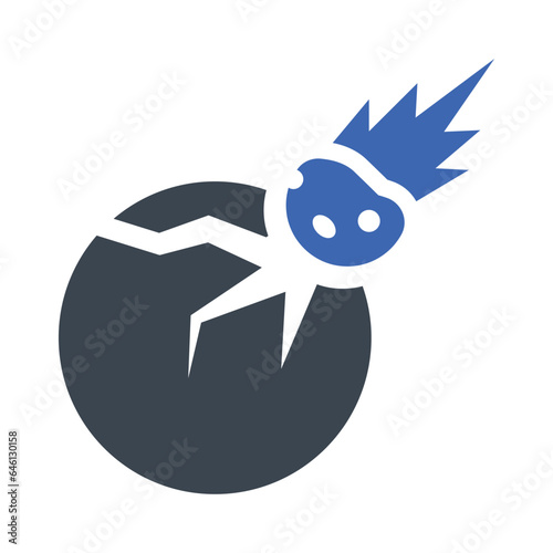 Comet earth collision Icon