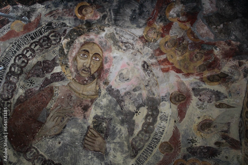 La représentation de Jésus au monastère de Sumela à Trabzon