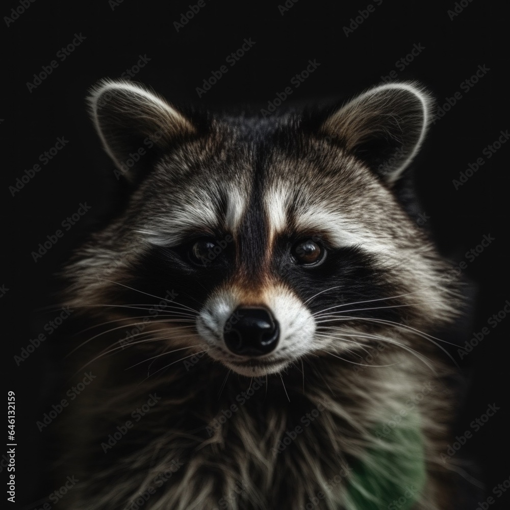 Obraz premium A close up of a raccoon looking at the camera