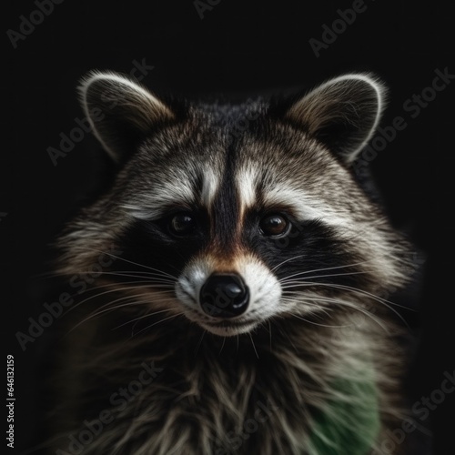 A close up of a raccoon looking at the camera © Alexandr