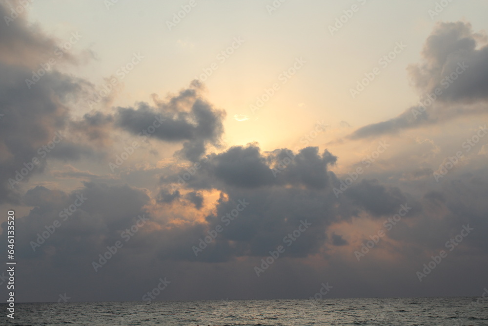 sunrise over the ocean natural background