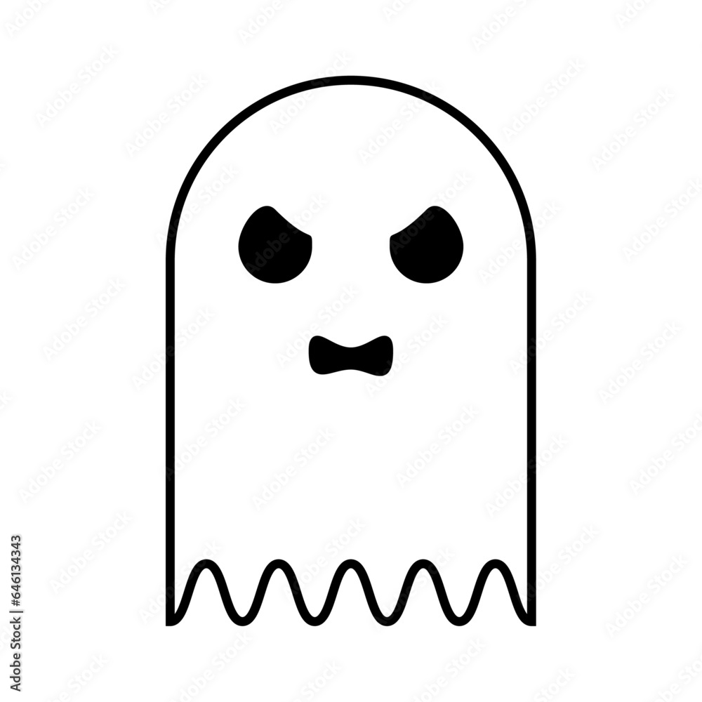 cute angry ghost - vectors stickers icon illustration, boo, ghost halloween cute angry ghost - vectors stickers icon illustration, boo, ghost halloween