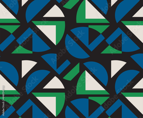 Abstract geometric background circle cut modern style art design 