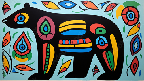 Painting in the style of north american indigemous peoples.