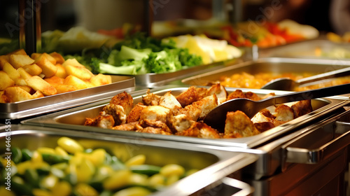 Organization of public catering. close-up. photo