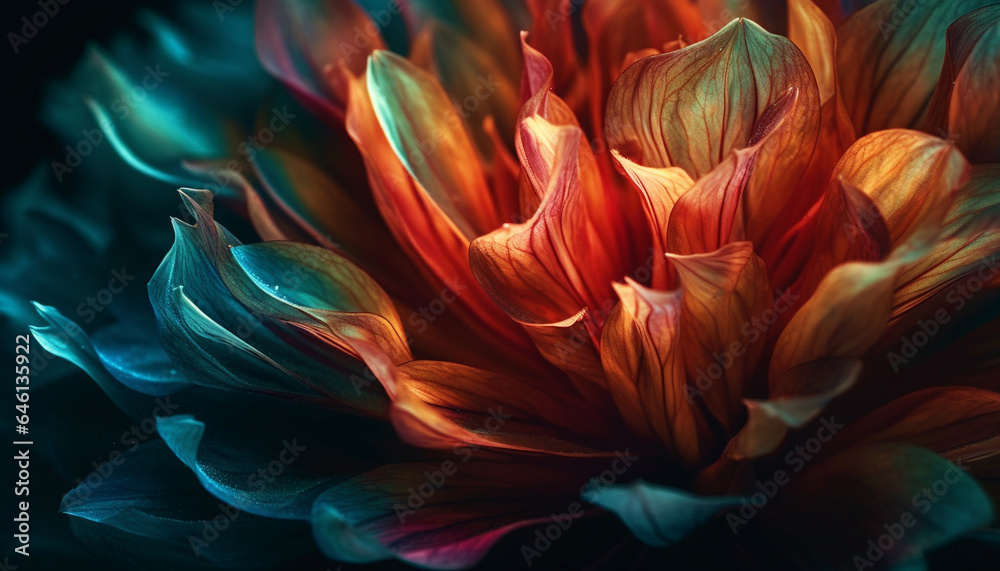 Vibrant petals bloom, a gift of nature creativity and growth generated by AI