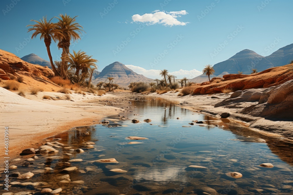 oasis in the middle of the desert