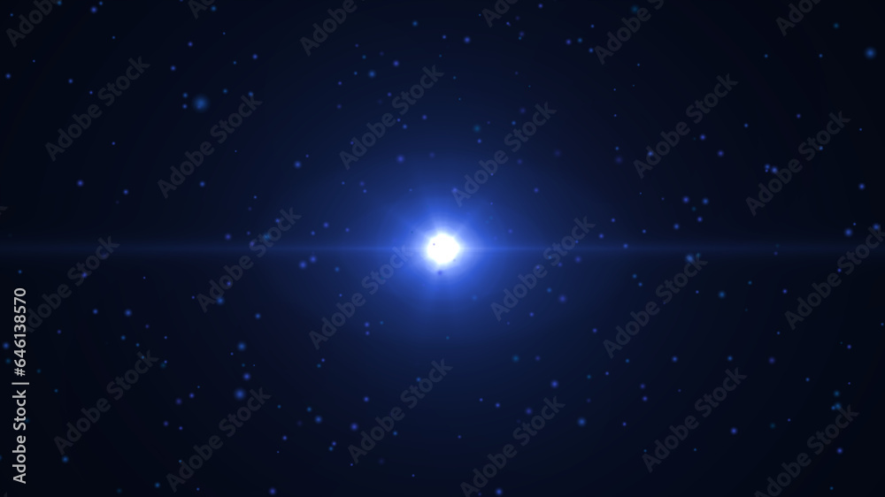 blue beautiful light flare particle Space night Particle powder flow Animation for Abstract art fantasy Motion silver Background