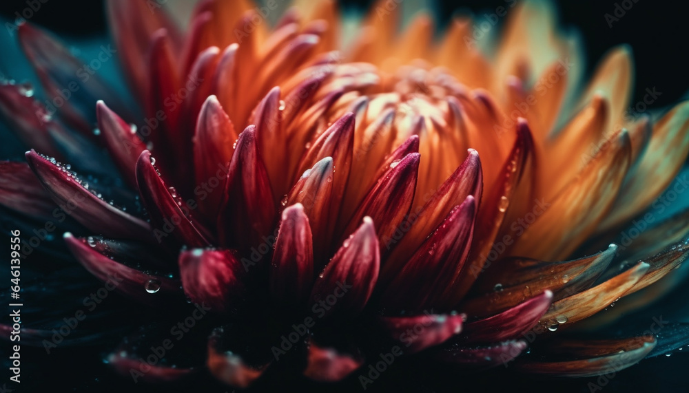 Vibrant petals of a single flower in a tropical garden generated by AI Vibrant petals of a single flower in a tropical garden generated by AI