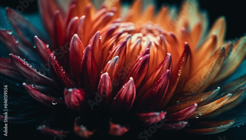 Vibrant petals of a single flower in a tropical garden generated by AI © Stockgiu