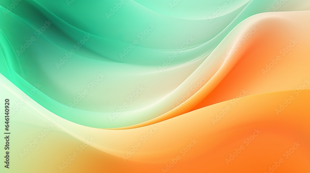 a wave shaped gradient mesh illustration, modern abstract sharp green and orange graphic element. Template for advertising brochure, poster, banner, flyer or postcard. a wave shaped gradient mesh illustration, modern abstract sharp green and orange graphic element. Template for advertising brochure, poster, banner, flyer or postcard.