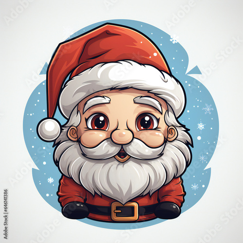 santa claus cartoon  wearing a christmas hat