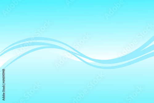 Abstract blue background water curve wave vector. Soft smooth flow line light bright template presentation wallpaper business education design