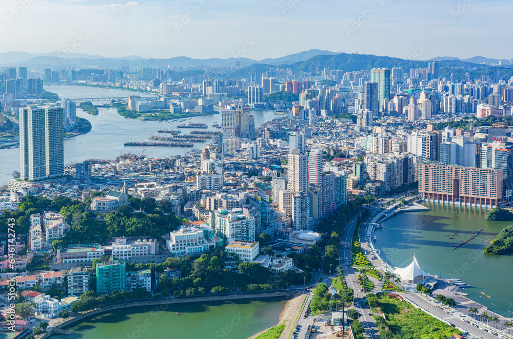 Obraz premium Aerial view of the downtown cityscape