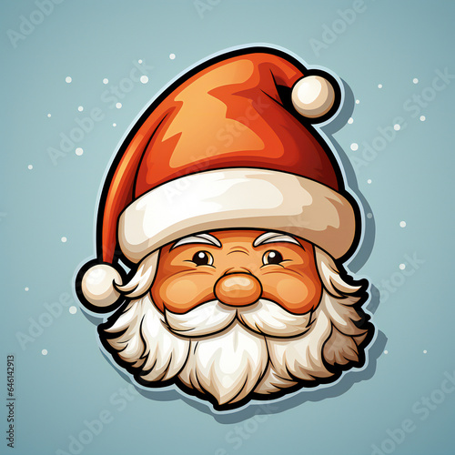 santa claus cartoon wearing a christmas hat